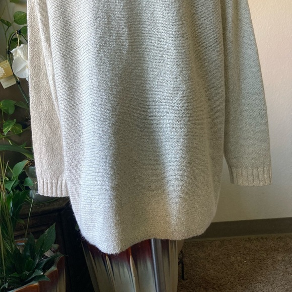 Lilla P Oatmeal 65%Cotton 10%Acrylic 10%Polyester Crew Neck Sweater size L - Picture 9 of 14